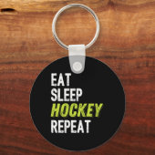 Hockey voor jongens Ice Hockey Speler Gift Sleutelhanger (Voorkant)