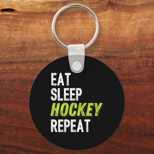 Hockey voor jongens Ice Hockey Speler Gift Sleutelhanger (Voorkant)