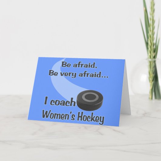 Hockey voor vrouwen kaart (Voorkant)