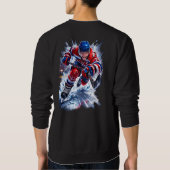 Hockey Warrior Red White & Blue Ice Burst Trui (Achterkant)