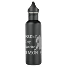 Hockey Water Fles Favoriete Season Silver