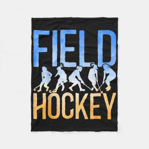 Hockey Waterverf Hockeyveld Fleece Deken