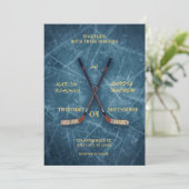Hockey Wedding Invitation – Sporty & Romantic Desi Kaart (Staand voorkant)