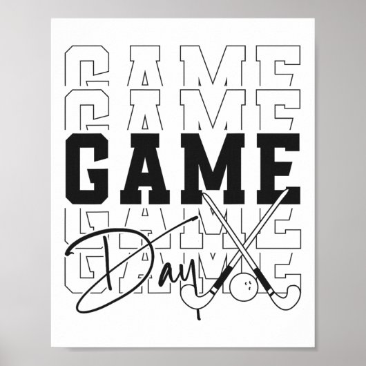 Hockey Wedstrijd Dag Poster (Voorkant)