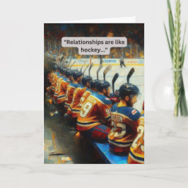 Hockey Wenskaart Funny - "Lijnverandering" Kaart