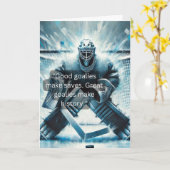 Hockey Wenskaart Goalie - De Muur Kaart (Gele Bloem)