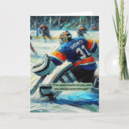 Hockey Wenskaart Goalie Laatste verdedigingslinie Kaart