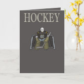 Hockey-Wenskaart Kaart (Gele Bloem)
