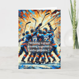 Hockey Wenskaart - "Samen winnen" Kaart