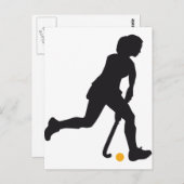 Hockey Woman Briefkaart (Voorkant / Achterkant)