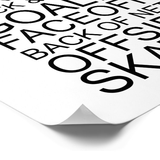 Hockey Words Typography Poster (Hoek)