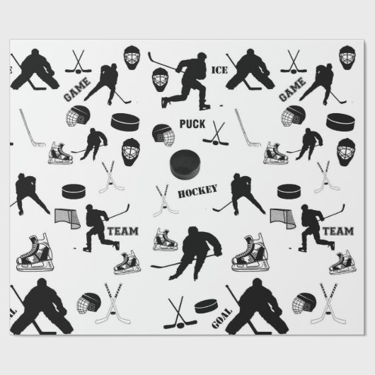 Hockey Wrapping Paper Cadeaupapier (Vlak)