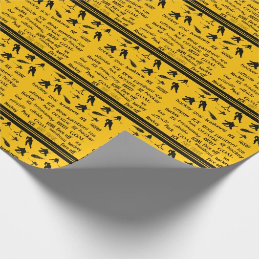 Hockey Wrapping Paper met persoonlijk naamnummer Cadeaupapier (Hoek)