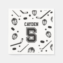 Hockey zwart en wit 5e verjaardag