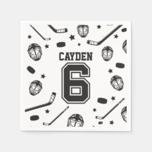 Hockey zwart en wit 6de verjaardag
