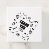 Hockey zwart en wit Verjaardag Dank u Bedankjes Labels (In situ)