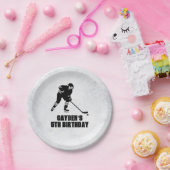 Hockey zwart-wit Verjaardag Papieren Bordje (Feest)