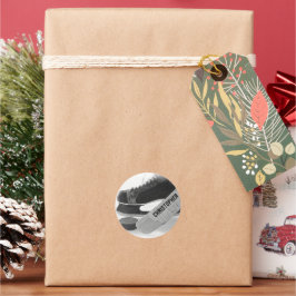 Hockey zwarte Schaatsen gepersonaliseerd Ronde Sticker