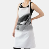 Hockey zwarte Schaatsen gepersonaliseerd Schort (Insitu)