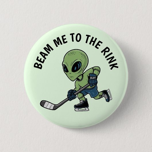 hockeyalien ronde button 5,7 cm (Voorkant)