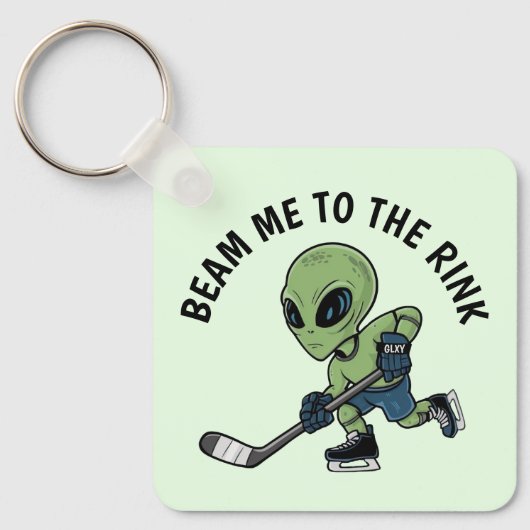 hockeyalien sleutelhanger (Voorkant)