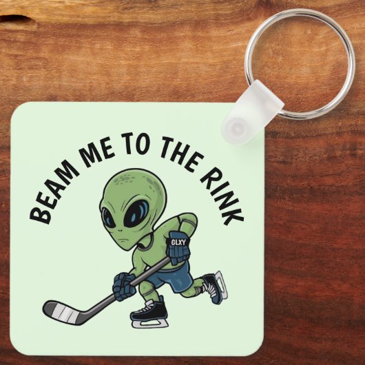 hockeyalien sleutelhanger (Achterkant)