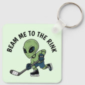 hockeyalien sleutelhanger (Achterkant)