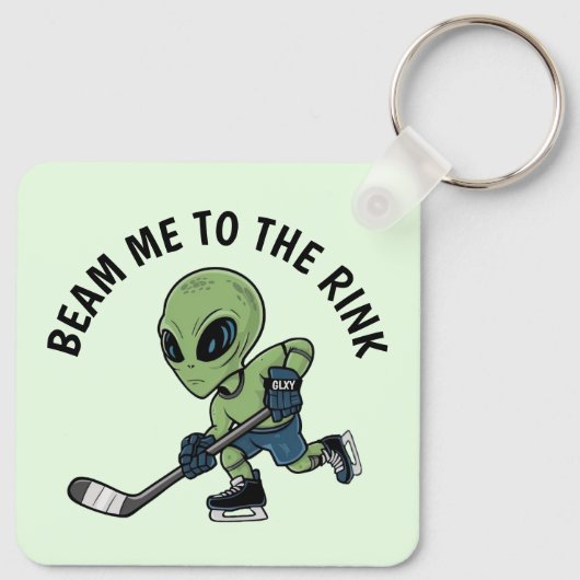 hockeyalien sleutelhanger (Achterkant)
