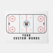 Hockeybaan met aangepaste team Logo & tekst Deurmat (Voorkant)