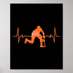 Hockeycoach Hartslag Hockey Accessoire Poster