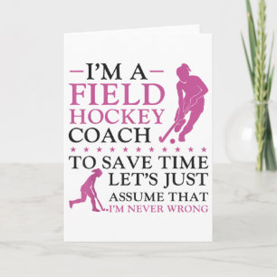 Hockeycoach Ik Ben Een Hockeycoach Om Te Besparen Kaart