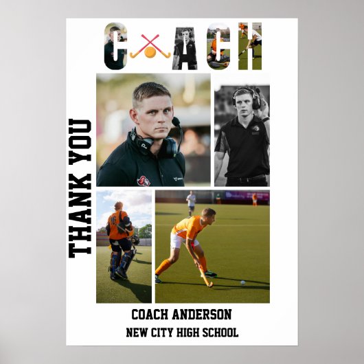 Hockeycoach Senior Night Afstuderen Poster (Voorkant)