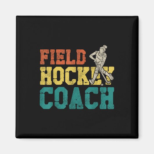 Hockeycoach veldhockeycoach magneet (Voorkant)