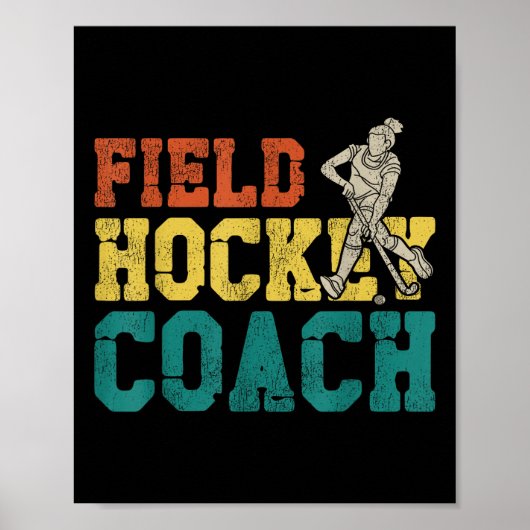 Hockeycoach veldhockeycoach poster (Voorkant)