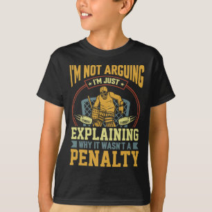 Hockeydoelman die strafschop uitlegt Grappige ijsh T-shirt