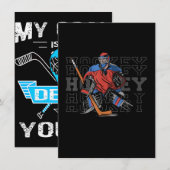 Hockeydoelman met leus - IJshockey Kaart (Voorkant / Achterkant)