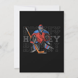 Hockeydoelman Met Slogan - IJshockey Kaart