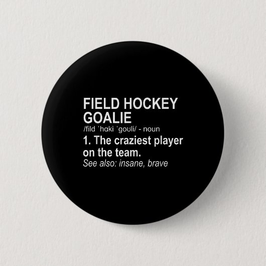 Hockeydoelverdediger Definitie  Ronde Button 5,7 Cm (Voorkant)