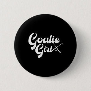 Hockeydoelverdedigster meisje veldhockey doelverde ronde button 5,7 cm