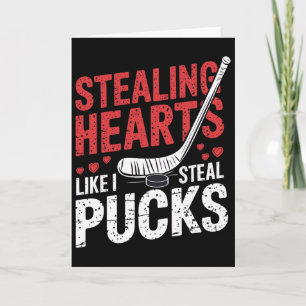 Hockeyhart steelt Zo steel ik de puck valentijn Kaart