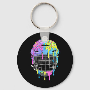Hockeyhelm IJscrème Drip Voor Hockey Speler Jongen Sleutelhanger