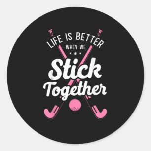 Hockeyleven Is Beter Als We Bij Elkaar Blijven Ronde Sticker