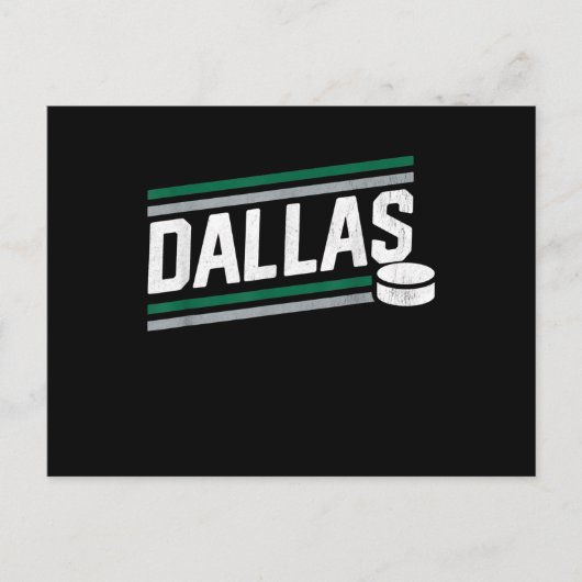 Hockeyliefhebber | Cool Dallas Hockey Powerplay Feestdagenkaart (Voorkant)