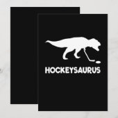Hockeyliefhebber | de Hockey Saurus Feestdagenkaart (Voorkant / Achterkant)