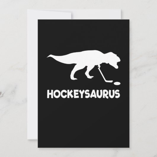Hockeyliefhebber | de Hockeysaurus Feestdagenkaart (Voorkant)