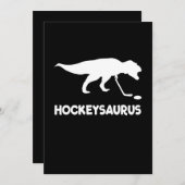 Hockeyliefhebber | de Hockeysaurus Feestdagenkaart (Voorkant / Achterkant)