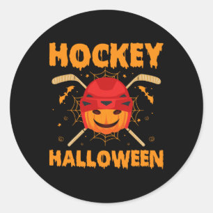 Hockeyliefhebber Halloween-dag Mannen Vrouwen Hock Ronde Sticker