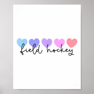 Hockeyliefhebber Hart Vrouwen Of Meisjes Poster