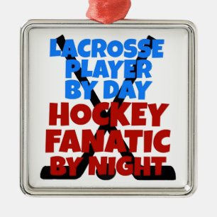 Hockeyliefhebber Lacrosse Speler Metalen Ornament