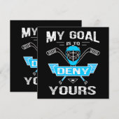 Hockeyliefhebber | Mijn doel is om de jouwe te ont Kaart (Voorkant / Achterkant)